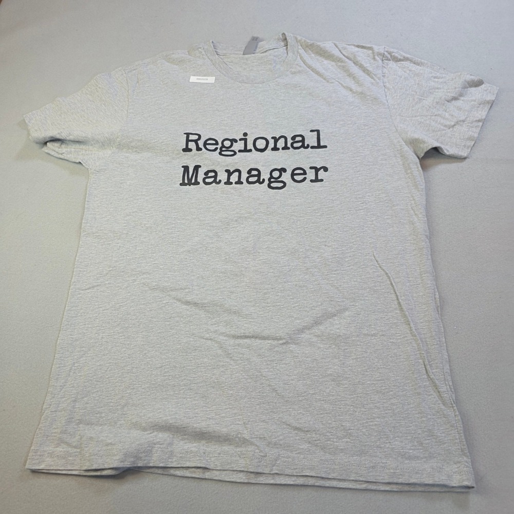 Next Level Regional Manager T-Shirt Gray The Office Style Graphic Tee Large